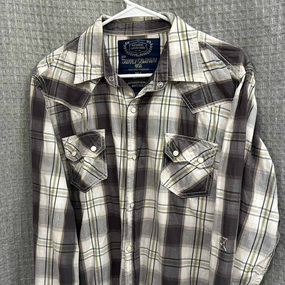 GPH Supply Large (L) Men’s Button Down Shirt Long Sleeve Casual Dress